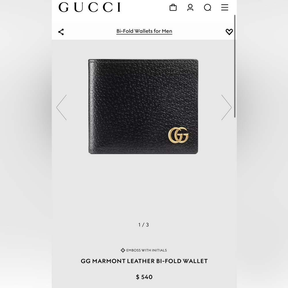 Gucci Marmont leather bifold wallet